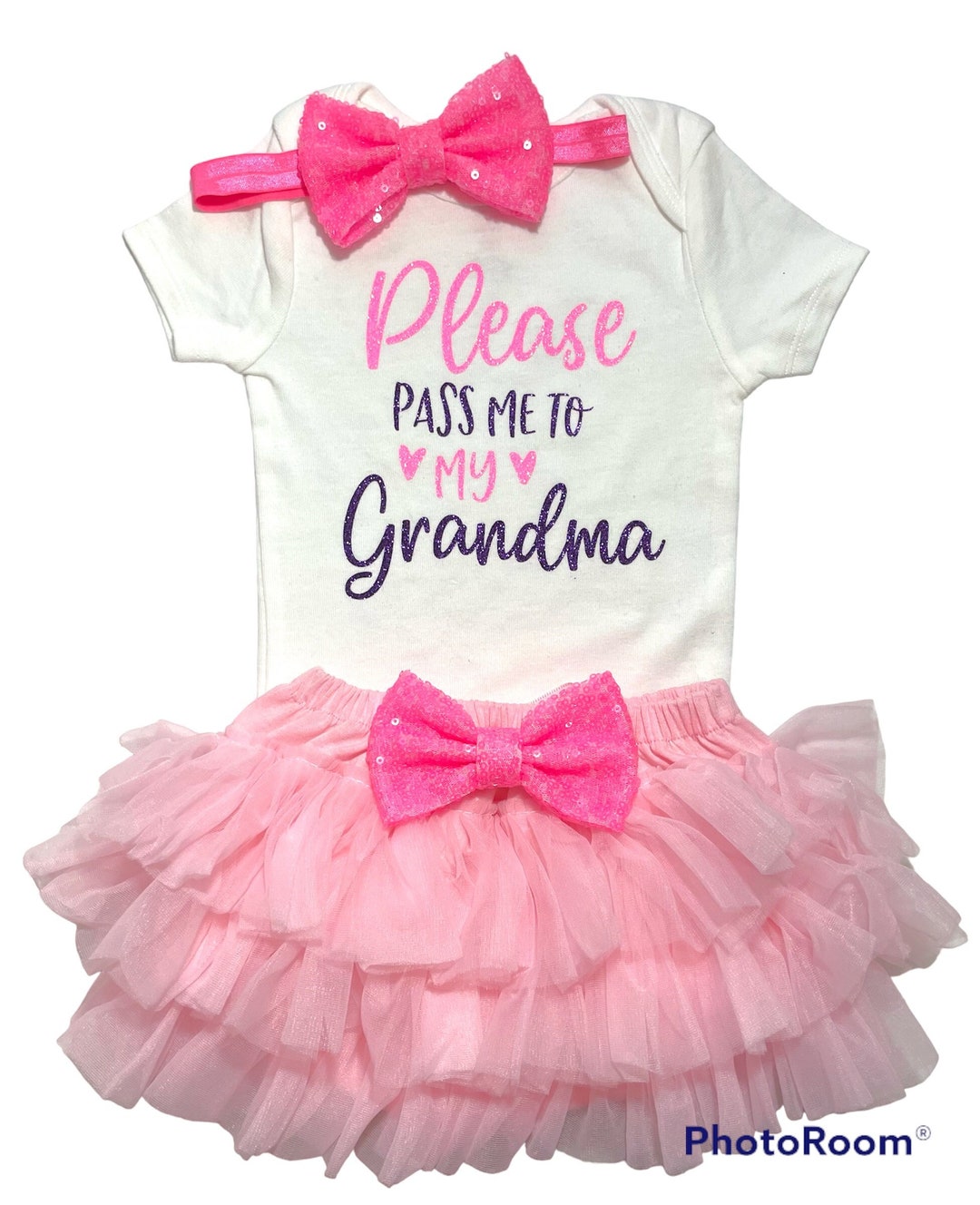 Please Pass Me to Grandma, Baby Girl Grandma Outfit, Girl Grandma