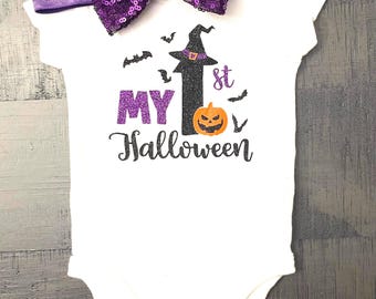 Baby Girl Halloween Outfit, Girl My First Halloween Outfit, Girl First Halloween Outfit, Girl 1st Halloween