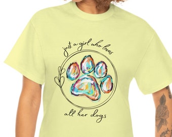 Womans Tshirt, Dog Lover Gift, Dog Resucer Gift, Love Dogs Tee Shirt, Mothers Day Gift, Dog Rescue Love, Unisex Heavy Cotton Tee