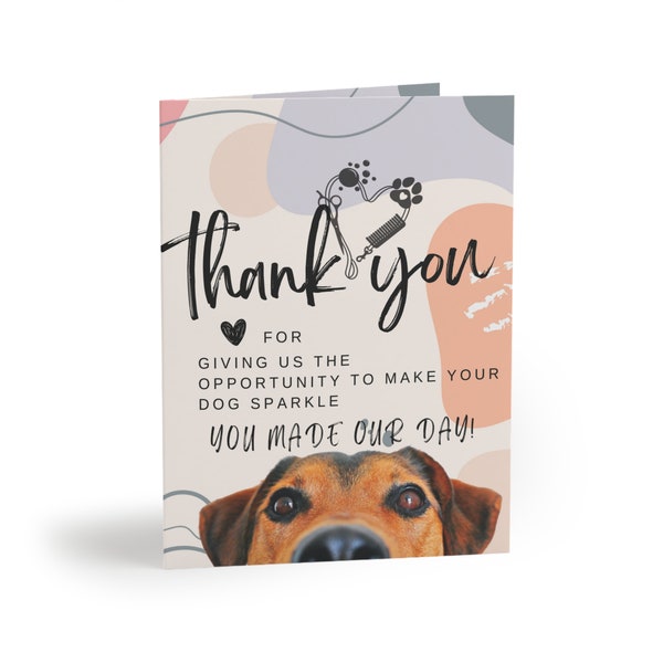 Dog Grooming Thank You Card Etsy