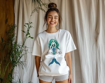 Sea Hag: A Mermaid Before Her Coffee - Unisex Crewneck T-Shirt, Comfort Colors T Shirt