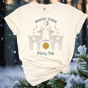 Merry Yule Solstice T-Shirt Magic Time Light Color Soft Comfort Colors Unisex Garment-Dyed T-shirt