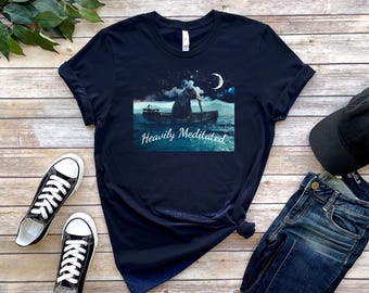 Heavily Meditated Elephant in a Rowboat Unisex Jersey Short Sleeve Tee, Yoga T-Shirt, Meditation Shirt, Bella Canvas T Shirt