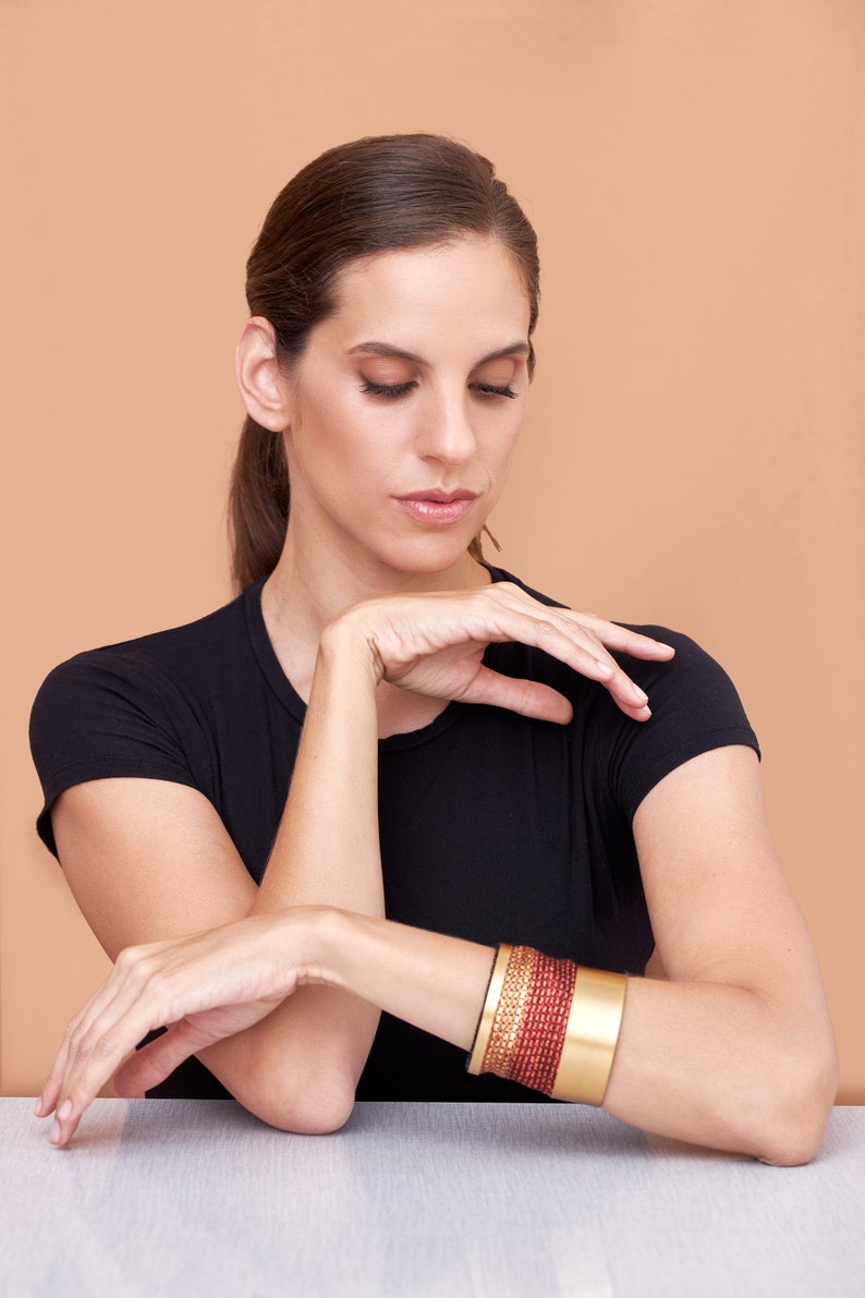 Handcrafted Bracelet, Colorful Bangle Bracelet, Fabric Cuff Bracelets, Textile Bracelet, Wide Bracelet, Open Bracelet, Adjustable Bracelet