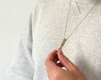Geometric Men Jewelry, Gold Bar Necklace For Men, Artisan Jewelry, Brutalist Jewelry, Unique Necklace For Men, Men Bar Necklace, Bar Pendant
