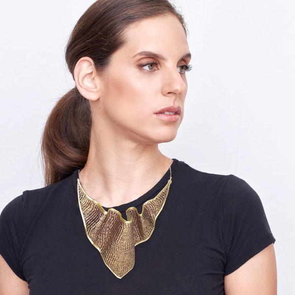 Fabric Bib Necklace Etsy