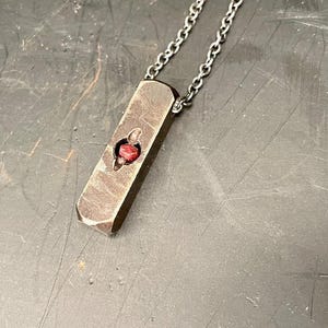 Collana con pietra portafortuna per uomo, collana con ciondolo in argento, regalo di compleanno per uomo, regalo per fidanzato, regali di nozze per uomo