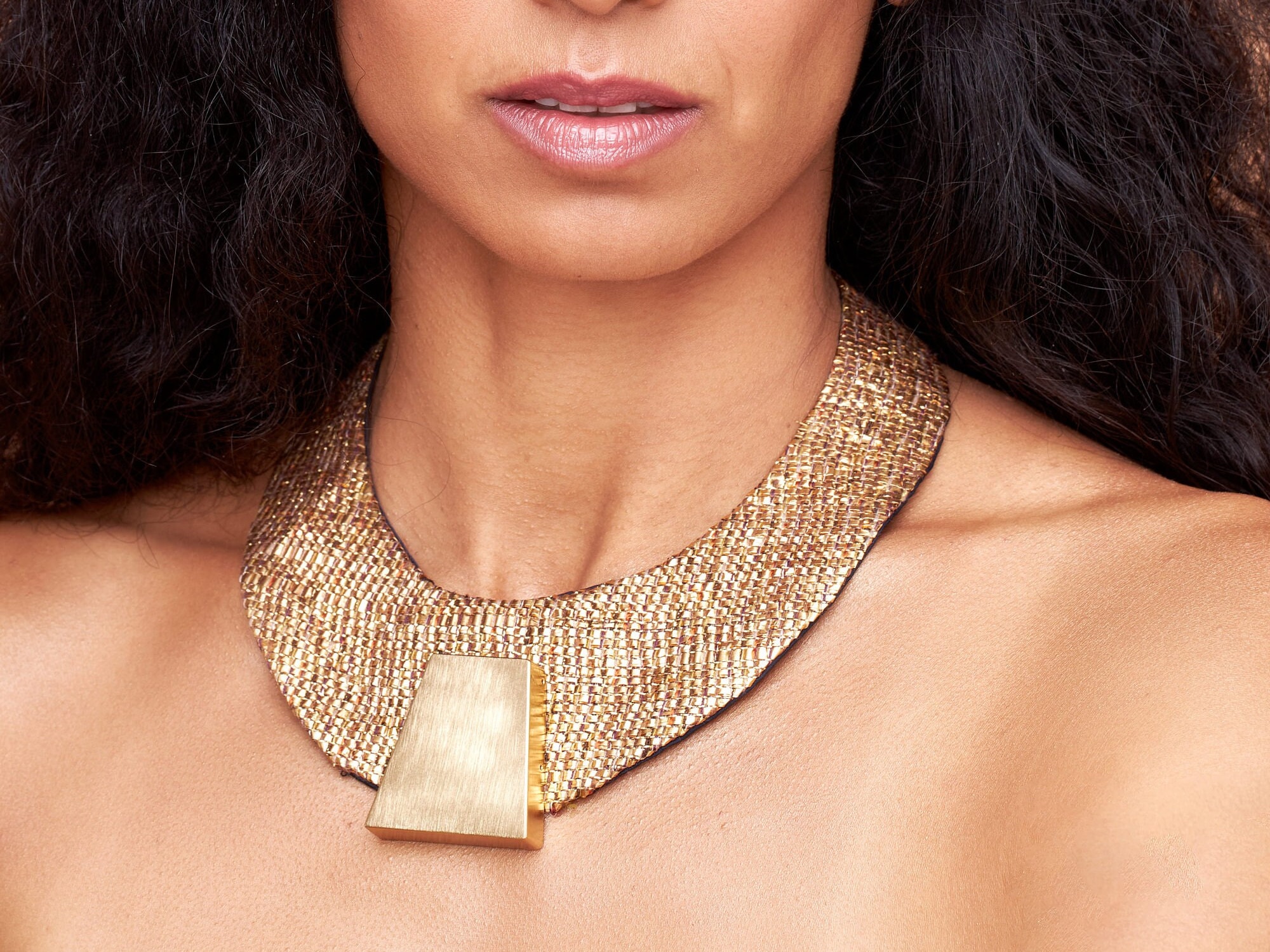 Gold Egyptian fashion layered necklace – Carbonado Blacc