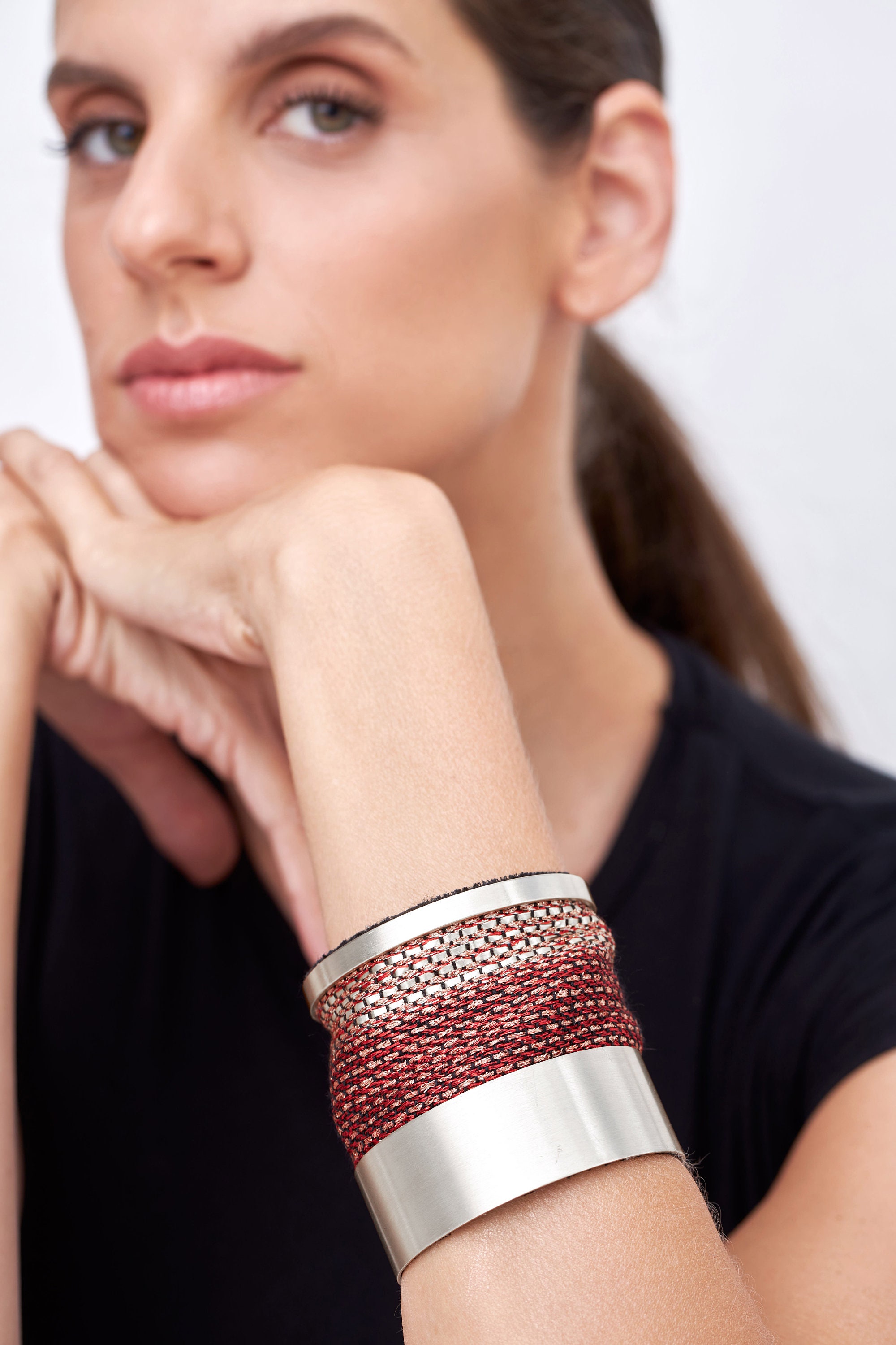 Thick Gold Cuff Bracelet, Wide Gold Bangle Bracelet, Large Bracelet