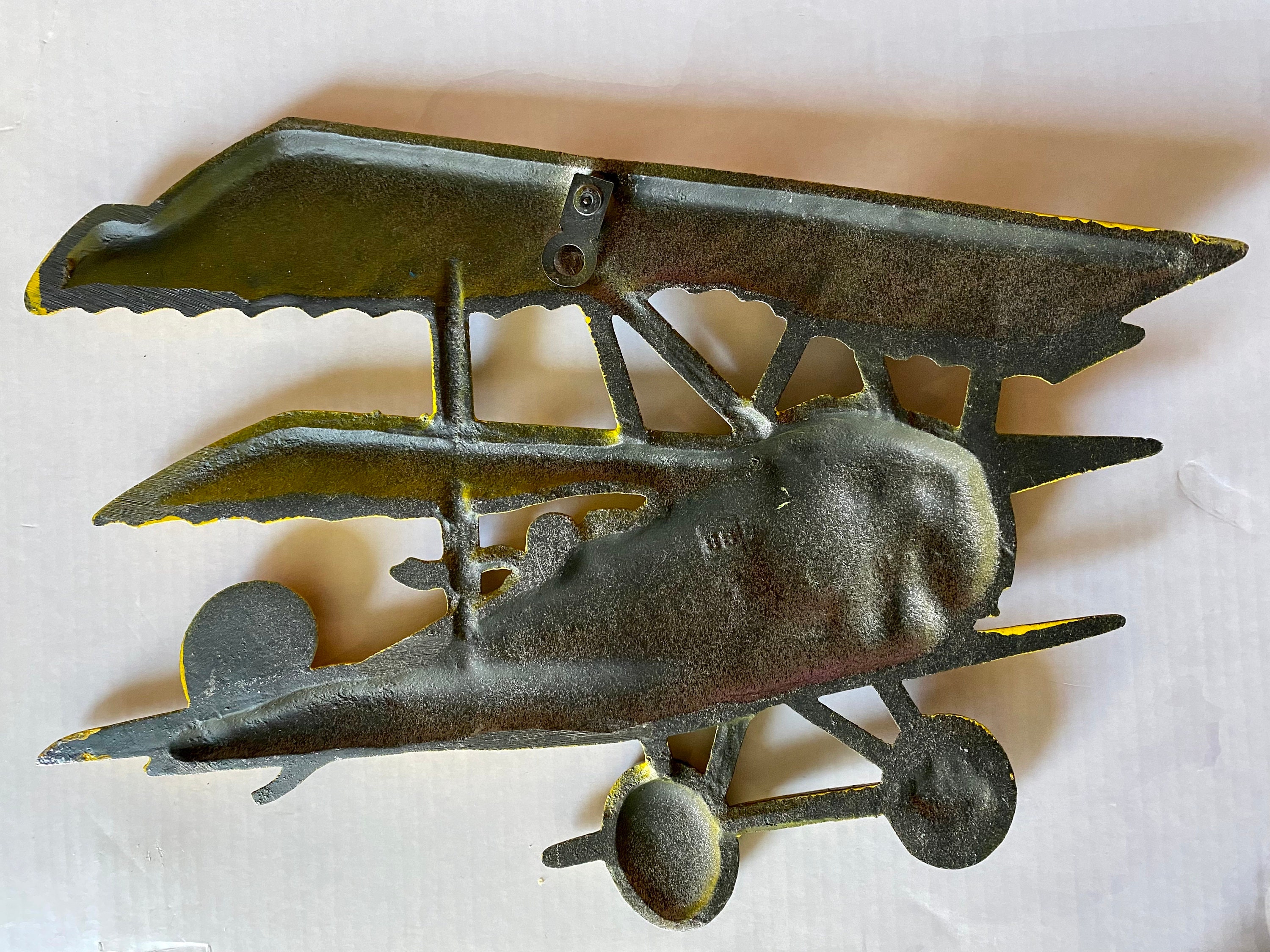 Yellow Triplane Vintage 1975 Homco Yellow German Fokker WWI Triplane Die Cast Aluminum ...