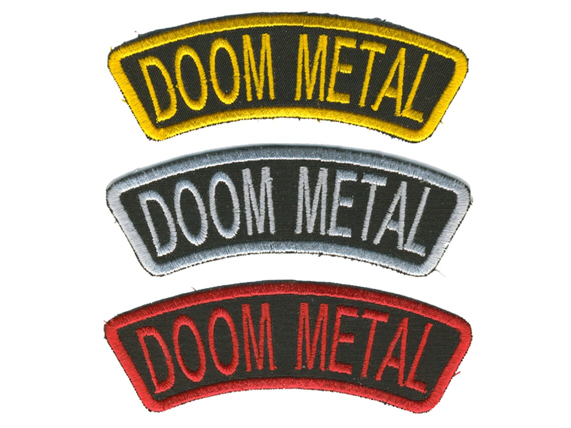 Doom Metal Patch, Music Band Patch, Backpack Patch, Embroidered Patch
