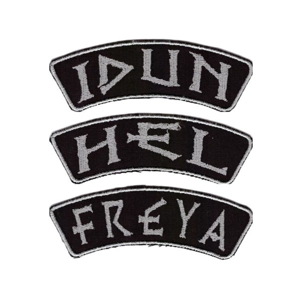 IDUN,HEL,FREYA, Viking Patch, Embroidered Patch, Applique Patch, Jacket Patch, Rock Patch, Cool Patch for Jeans