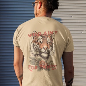 Wild Aint for Tamin Unisex Tee, Alt Streetwear, Cowboy Killer TShirt, Wild Cowgirl, Flash Tattoo Wall Shirt, Pinup Girl Clothing,Concert Tee