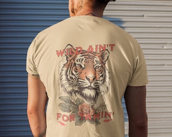 Wild Aint für Tamin Unisex T-Shirt, Alt Streetwear, Cowboy Killer T-Shirt, Wildes Cowgirl, Flash Tattoo Wand-Shirt, Pinup-Girl Kleidung, Konzert-T-Shirt