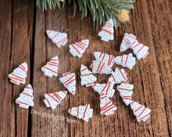 Christmas Tree Cake Acrylic Stud Earring Blank | Christmas Tree Earrings Blanks | Snack Debbie Cakes