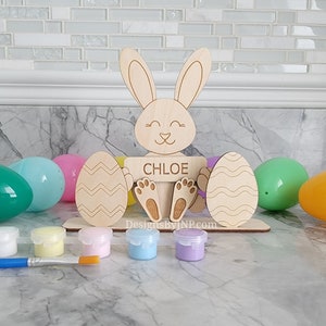 Custom Easter Basket Craft Kit, Personalized Easter DIY Craft Kids Paint Kit, Easter Basket Filler, Easter Basket Stuffer