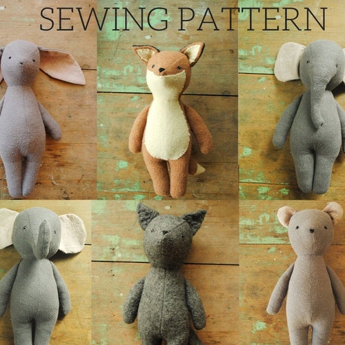 stuffed wolf pattern