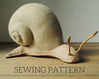 Snail soft toy digital sewing pattern / soft sculpture / PDF download