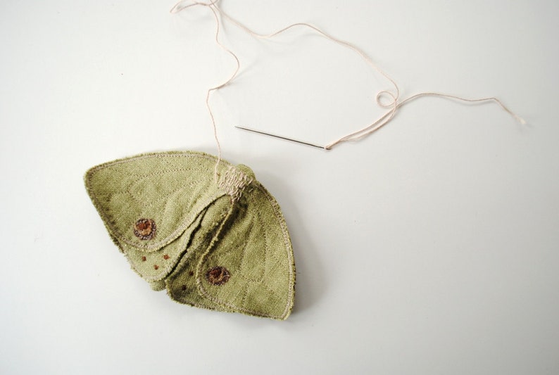 Simple fabric moth and butterfly PDF sewing pattern / digital download image 2