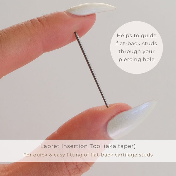 16g Labret Insertion Tool | 316L Stainless Steel | Fit Labrets Quickly & Easily | Body Piercing Accessory