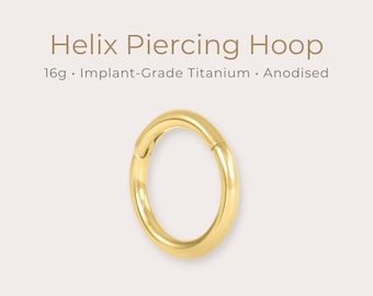 Helix Piercing Hoop | 16g | Certified ASTM F136 Titanium | Hypoallergenic, Waterproof, Nickel Free