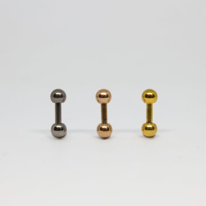 16g Tiny Barbell Cartilage Ear Piercing 4mm 6mm 8mm High Quality G23 Titanium Body Jewellery