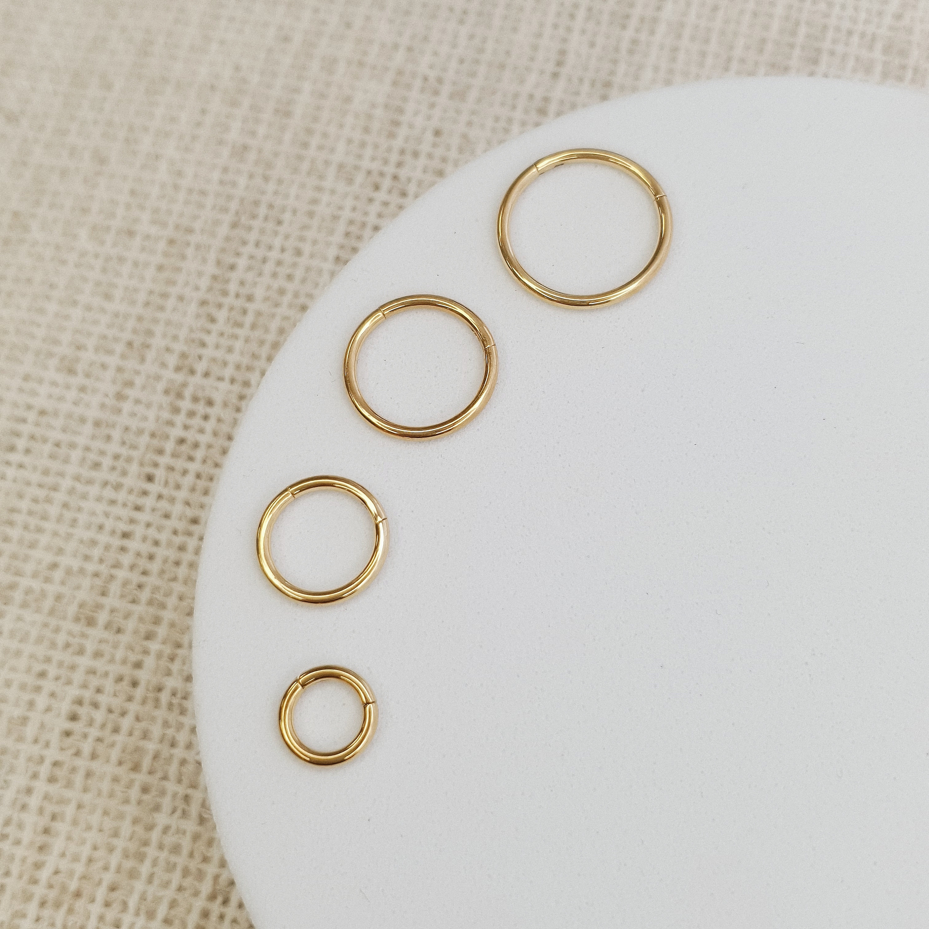 ESSENTIALS • 16g ASTM F136 Titanium Seamless Hinged Clicker Hoop | 5/…