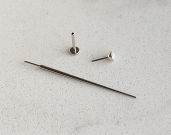 16g Threadless Labret Insertion Tool | 316L Stainless Steel | Fit Push-Pin Labrets Quickly & Easily | Body Piercing Accessory