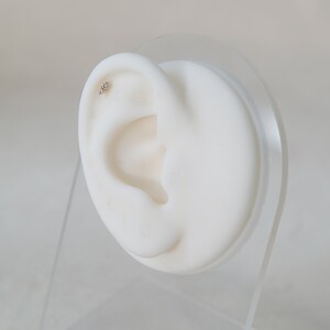 DUO • Stacked Crystal Threadless Labret | 16g | ASTM F136 Titanium | Implant Grade, Hypoallergenic, Waterproof, Tarnish Free image 3