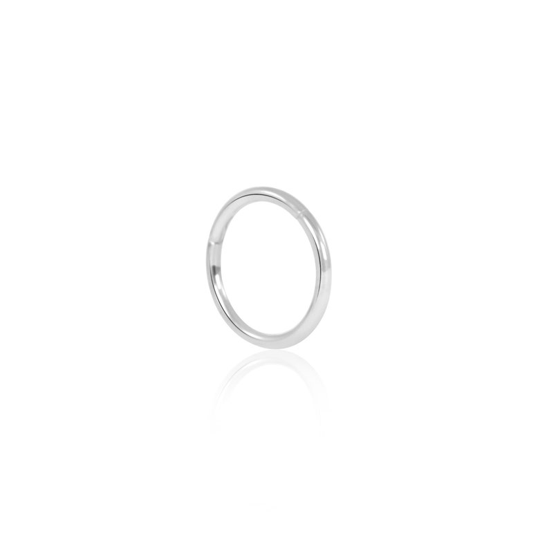 18g Cartilage Piercing Hoop Certified ASTM F136 Titanium Hypoallergenic, Waterproof, Nickel Free Silver