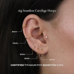 11mm Conch Hoop | 16g | Certified Implant Grade ASTM F136 Titanium
