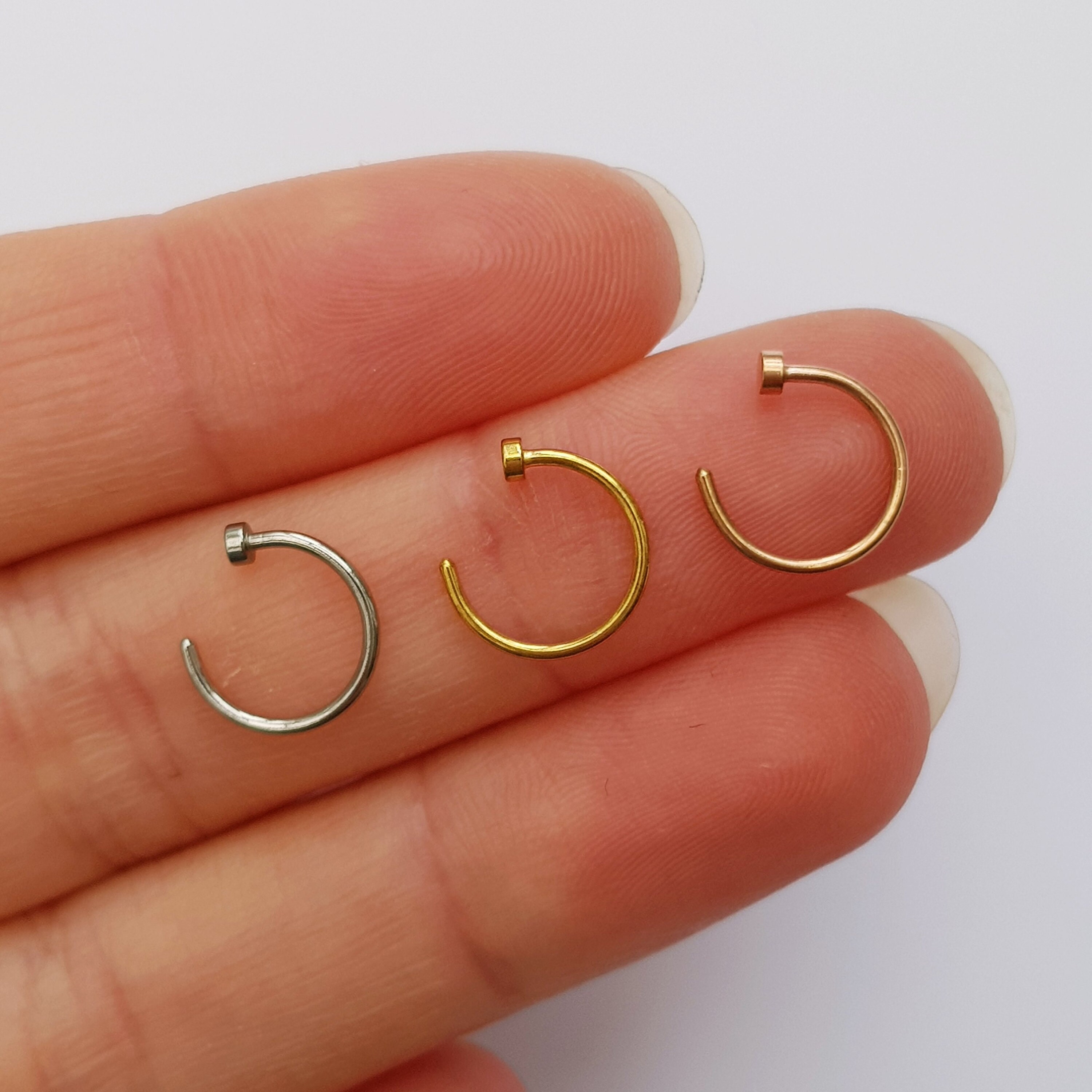 8mm Nose Ring 20 Gauge Stainless Steel High Quality Etsy UK
