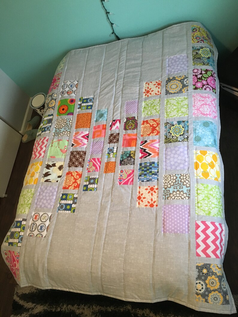 READY TO SHIP Quilt Hand Made Full Size.modern Quilt Etsy