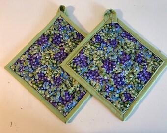Pot holders , Potholders,pot holders, Fabric Pot holders, Contemporary Potholders 8 x 8 inch