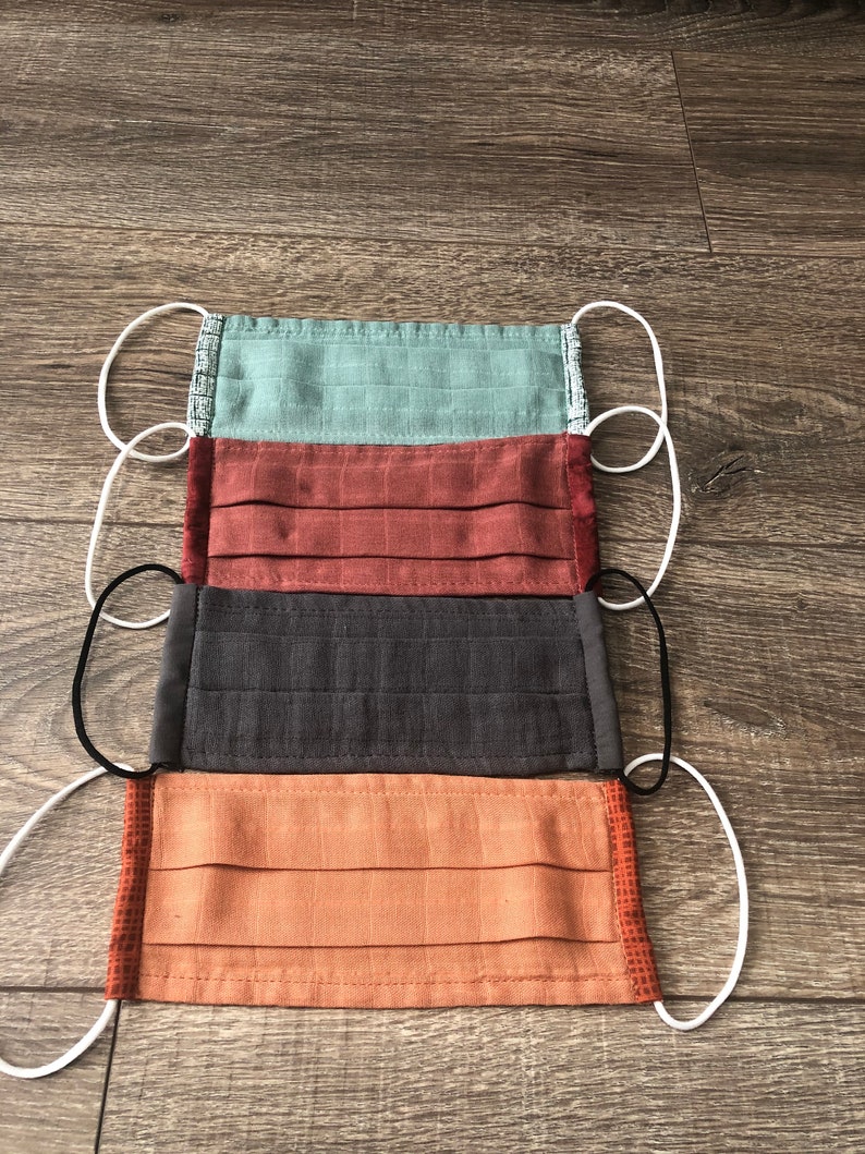 Breathing Mask 100 Cotton One Layer Mask Muslin Face Etsy