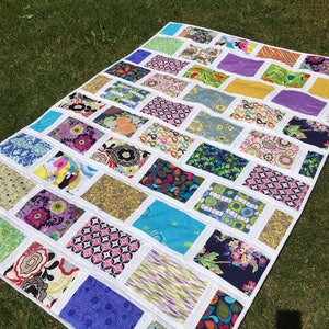 READY TO SHIP Patchwork quilt, hand made, Classic quilt , twin size ,cotton blanket ,53 x 77 inch image 1