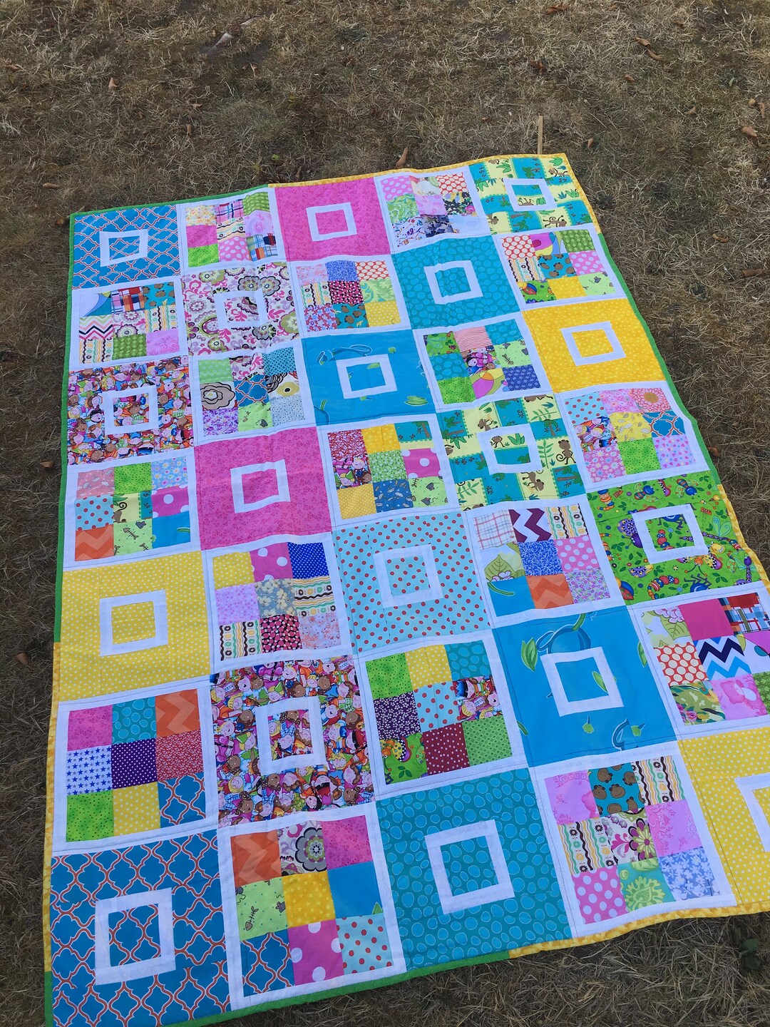 Baby Quiltboygirlcotton Quiltcrib Bedding Girltoddler Etsy