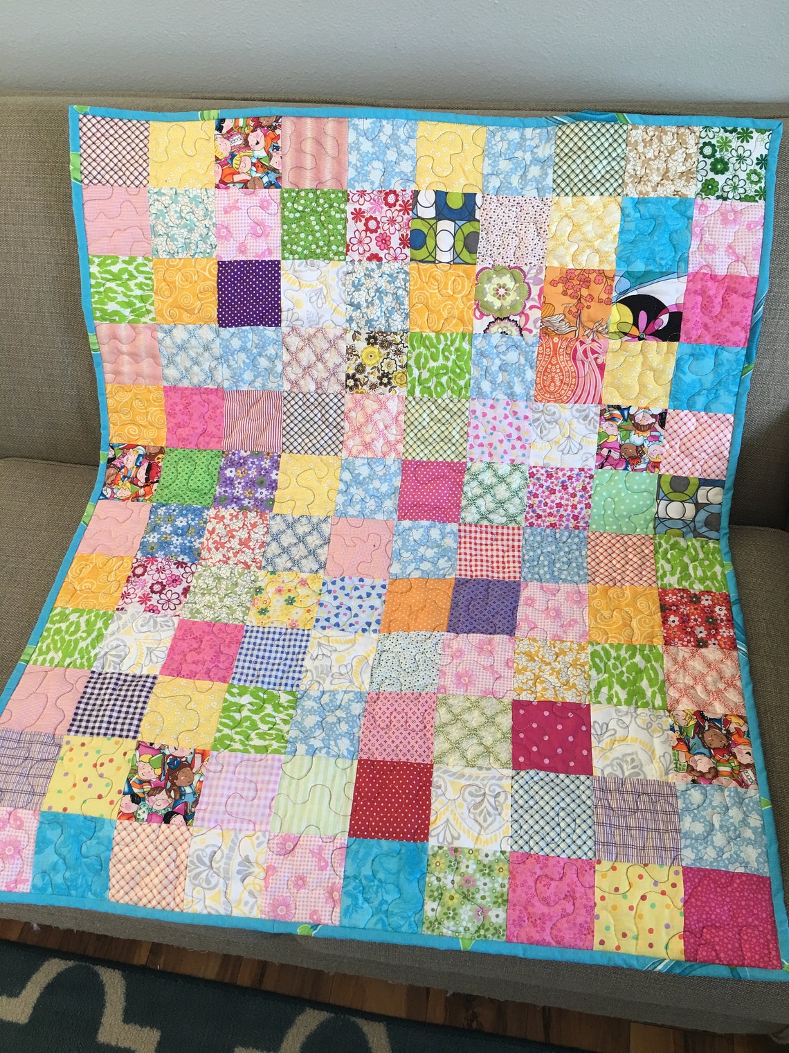 Baby Quilt Cotton Quilt Crib Bedding Toddler Quilt Mat for Etsy Australia