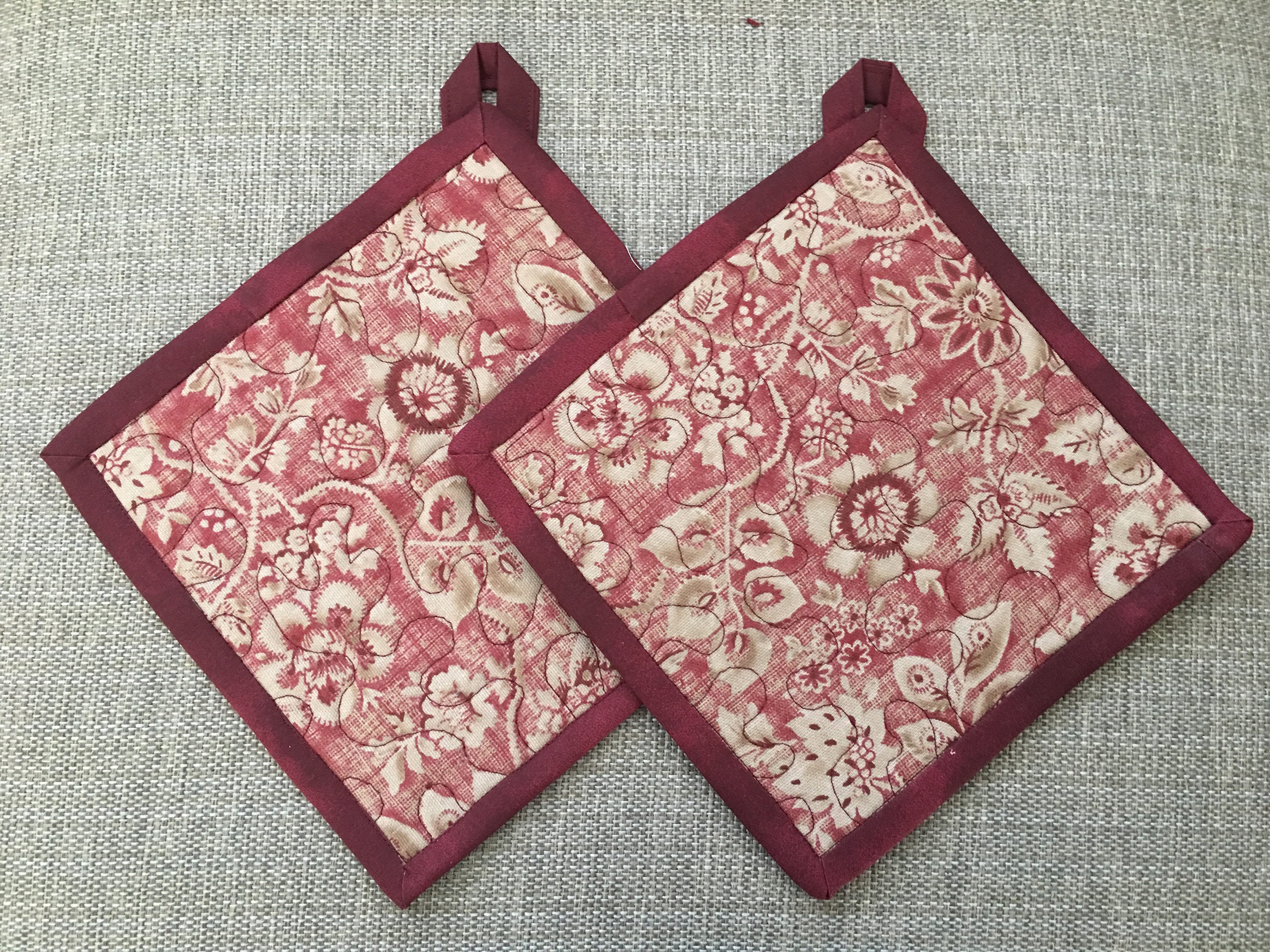 Quilted Pot holders Potholderspot holders Fabric Pot Etsy