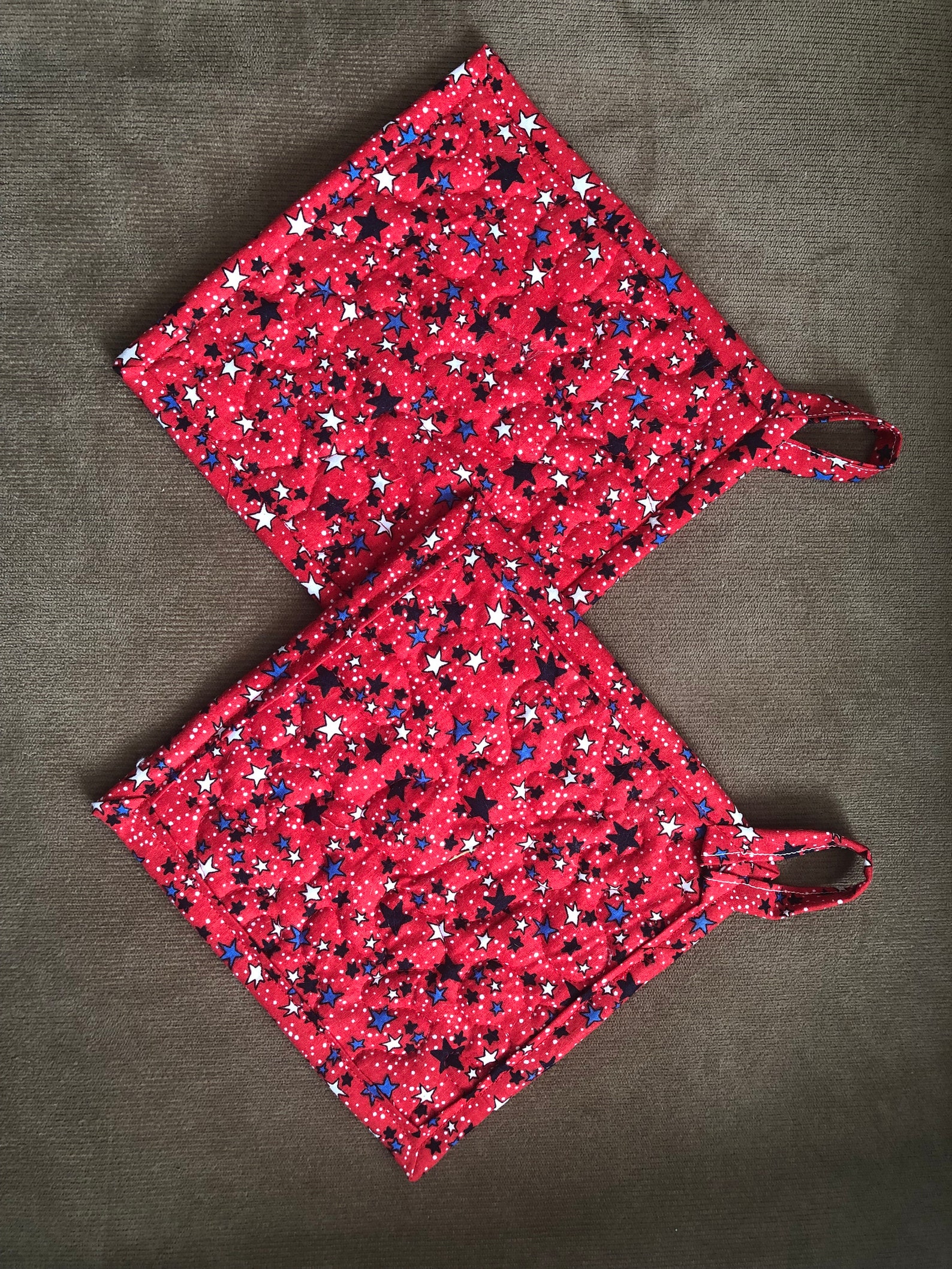 Quilted Pot Holders Potholderspot Holders Fabric Pot Etsy