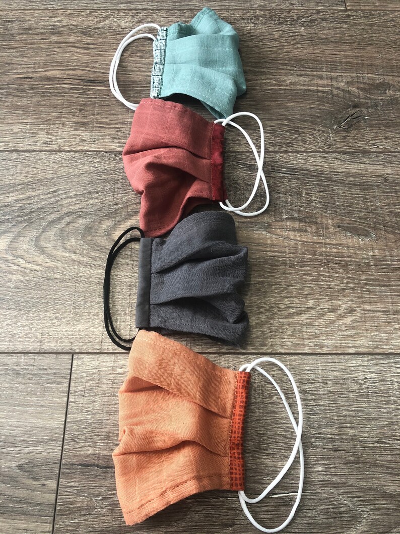 Breathing Mask 100 Cotton One Layer Mask Muslin Face Etsy