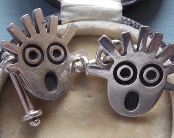 Silver Thomas Sabo Comical Face  Cufflinks