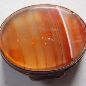 Vintage Victorian Antique Striped Agate Jewellery Box image 4