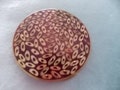 Vintage Stratton Wine Red Enamel Gold Compact- LOVELY