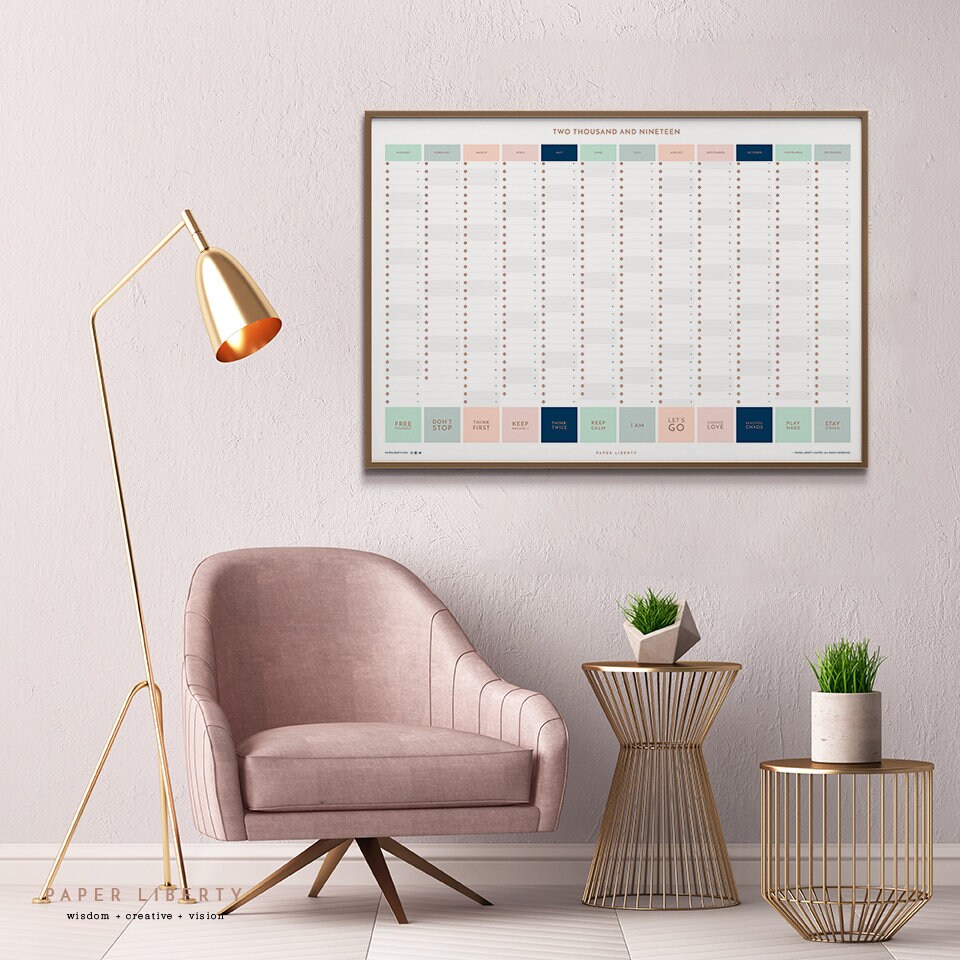 2019 large wall planner pack a3 a2 a1 printable april etsy