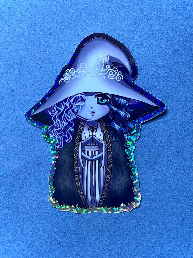 Ranni Window Sticker Elden Chibi - Ranni the Witch 4” Glitter Vinyl Sticker - Etsy
