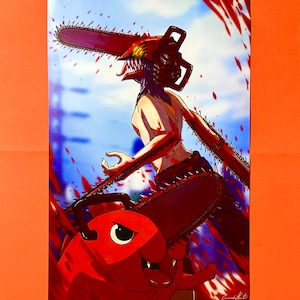 Chainsaw Man 11x17” satin/holographic art print