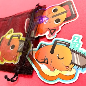 Pochita 3” Holigraphic Vinyl Sticker Pack