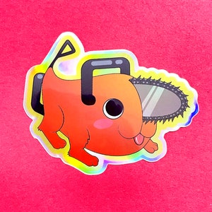 Chainsaw Devil Pochita 3” Holigraphic Vinyl Sticker