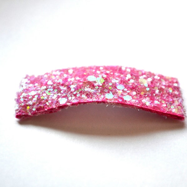 Bubblegum Pink Glitter SNAP Clip Bow for Baby Child Adult Holiday Spring Summer Adorable Photo Prop Darling Sparkly Clip